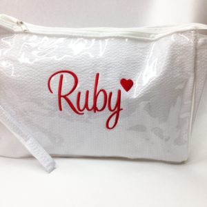 XL Zip Vinyl Cosmetic Case