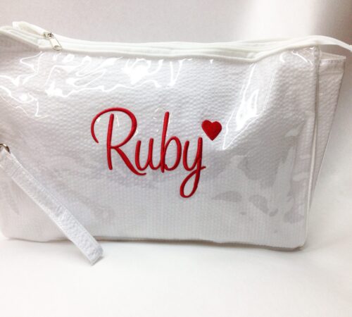 XL Zip Vinyl Cosmetic Case