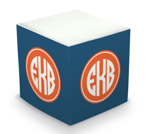 Sticky Memo Cube (circle mono)