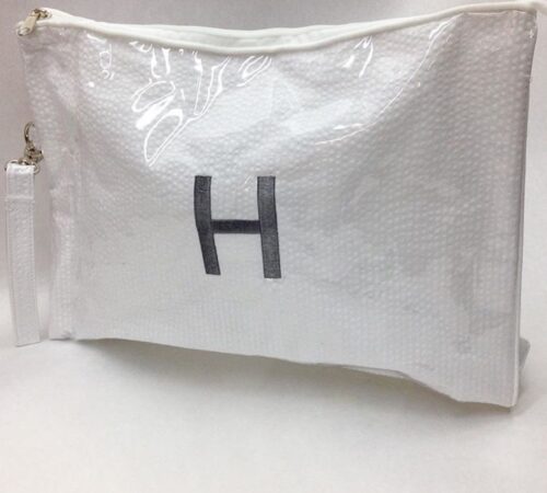 XL Zip Vinyl INITIAL Cosmetic Case