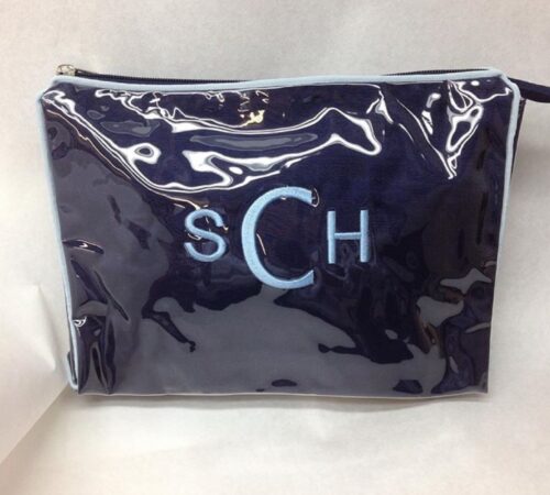 Double Zip Vinyl Cosmetic Case